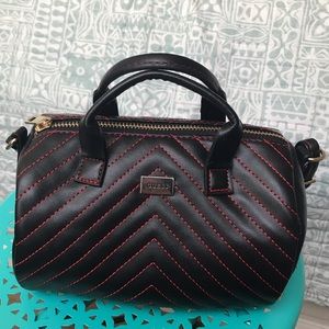 Guess red and black cross body bag